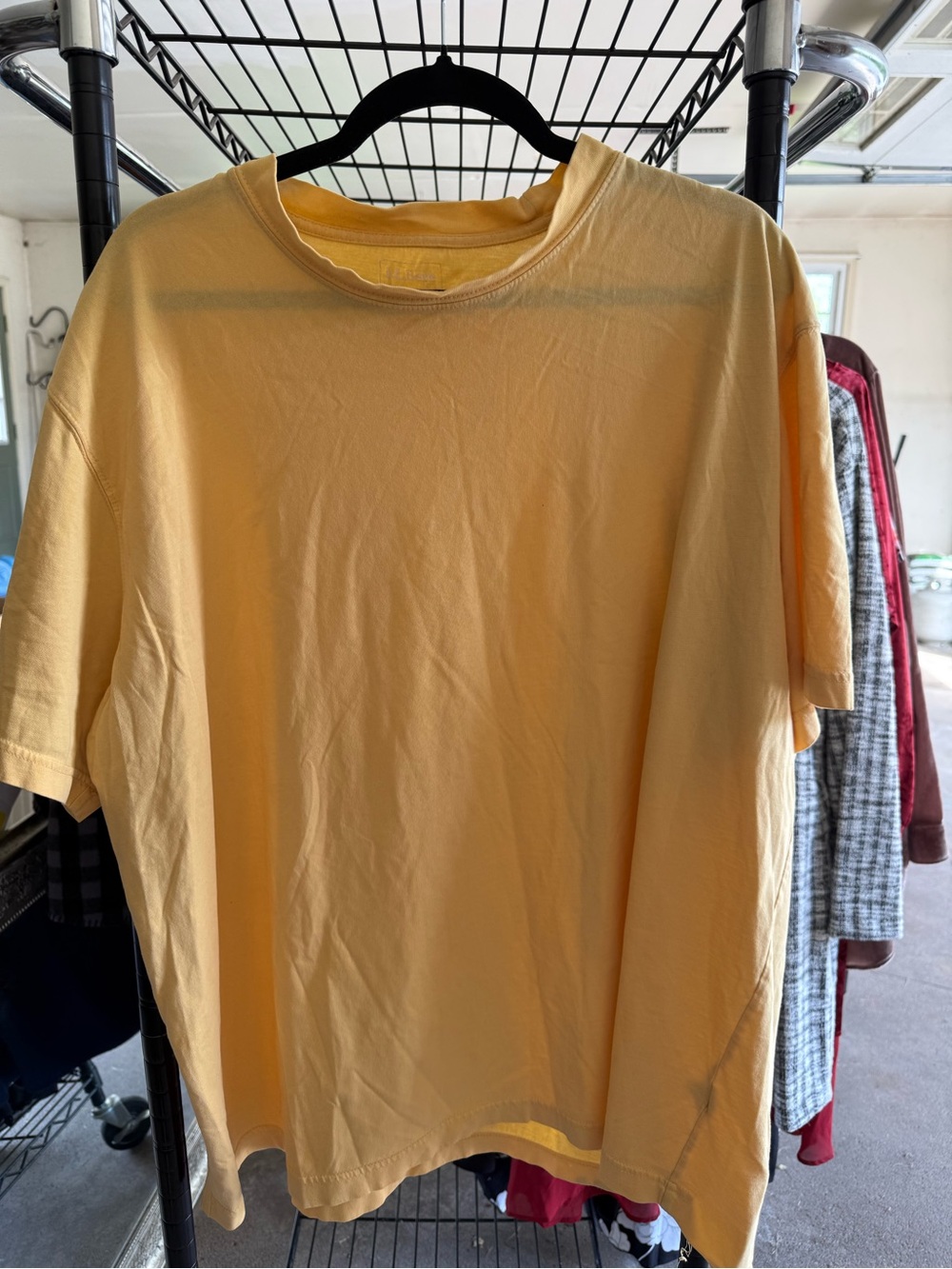Men's LL Bean Classic Crewneck T-Shirt in Light Yellow